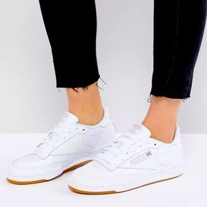White Reebok Classics Smooth leather and comfortable. 
Get them while you can!